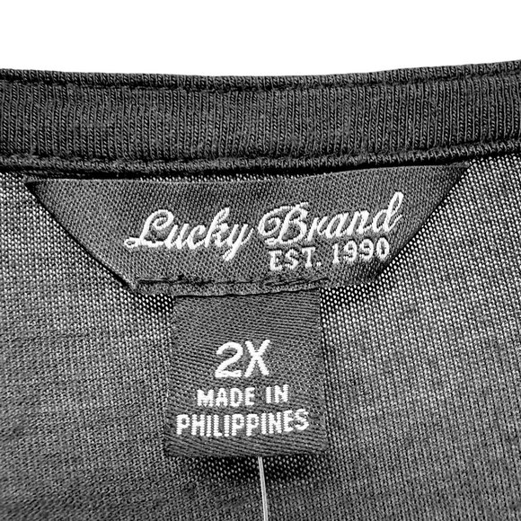 LUCKY BRAND Tunic Top Plus Size 2X Black Velvet Stretch Rayon Womens Evening NWT - Picture 5 of 14